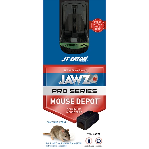 Jt Eaton JT Eaton JAWZ Pro Series Small Covered Animal Trap For Mice 1 pk 407P - main
